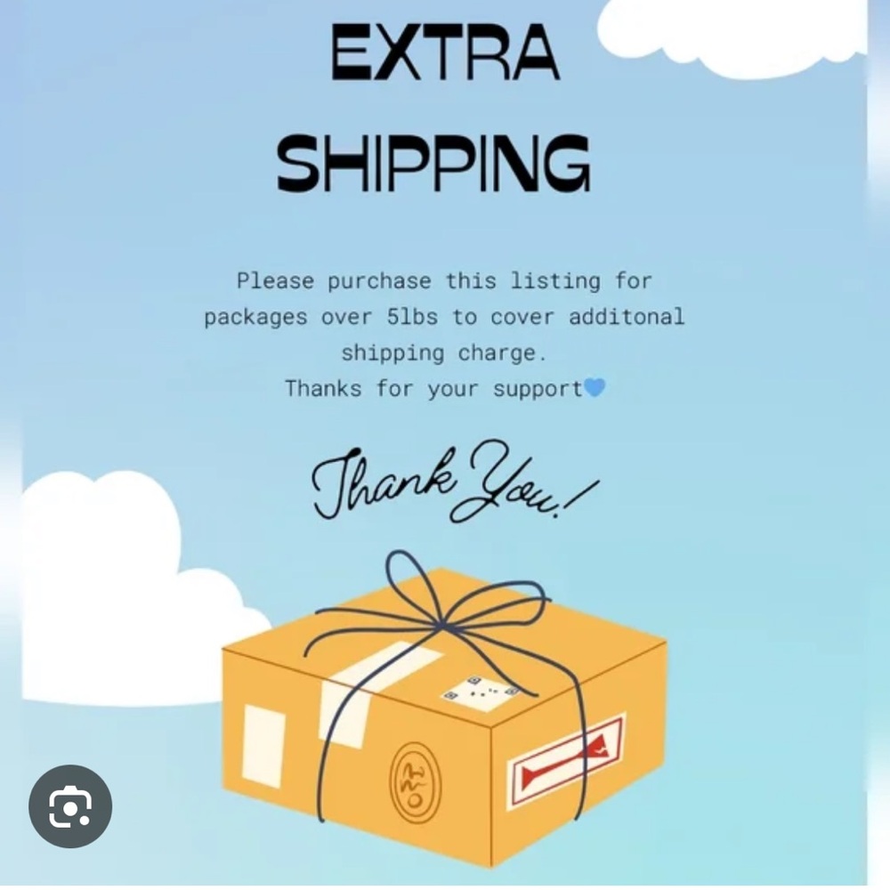 Extra Shipping Label for Over 5 LBS